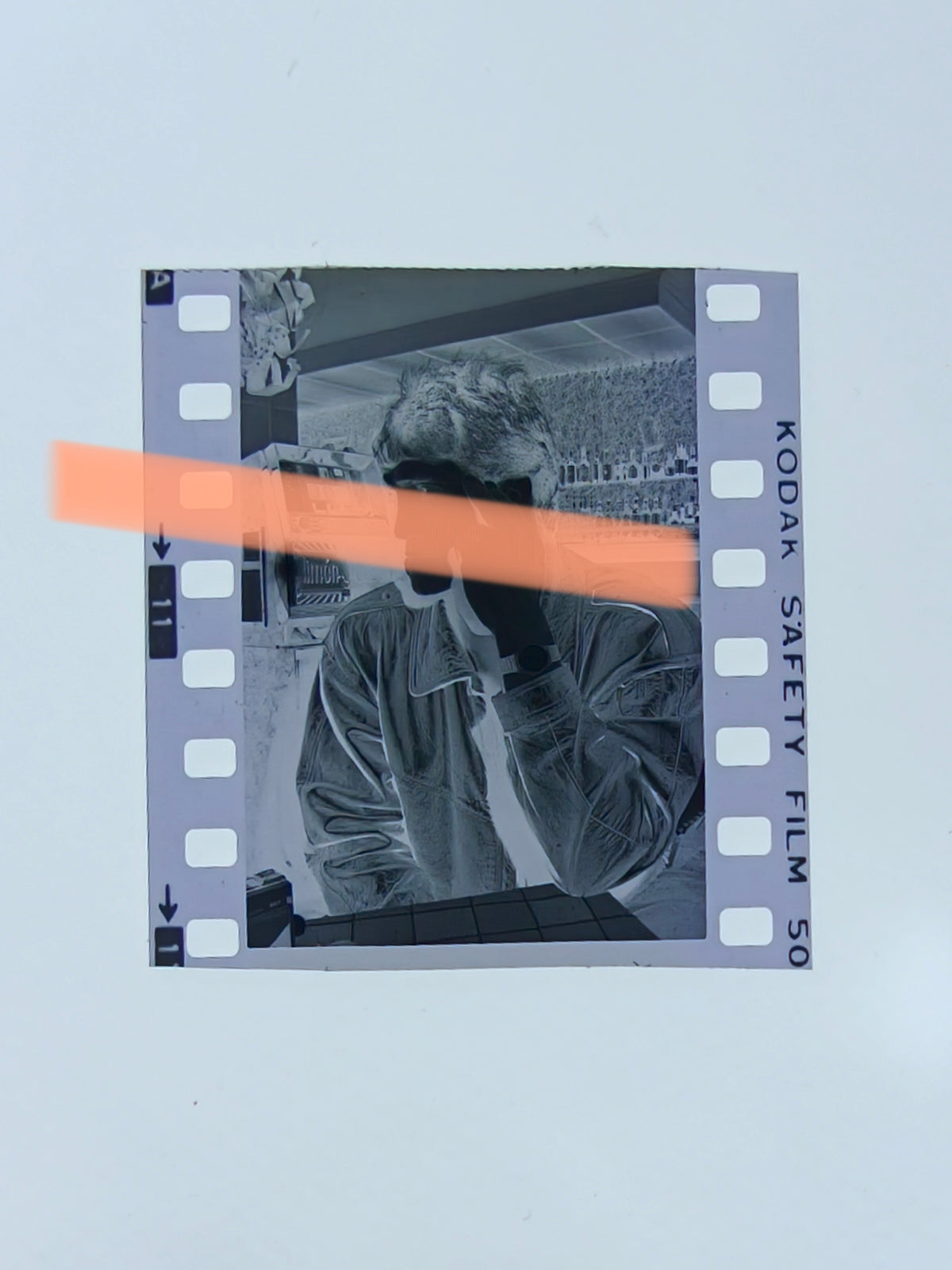Negativo fotográfico original Toyi boxeador de perfil Valencia 1988 35mm film Rare