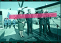 Original-Fotonegativ Joan Lerma und Rita Barberá Eröffnung Air Nostrum Fokker 50 „Aladerno“-Flugzeug Flughafen Manises Valencia 1994 35mm-Film Selten