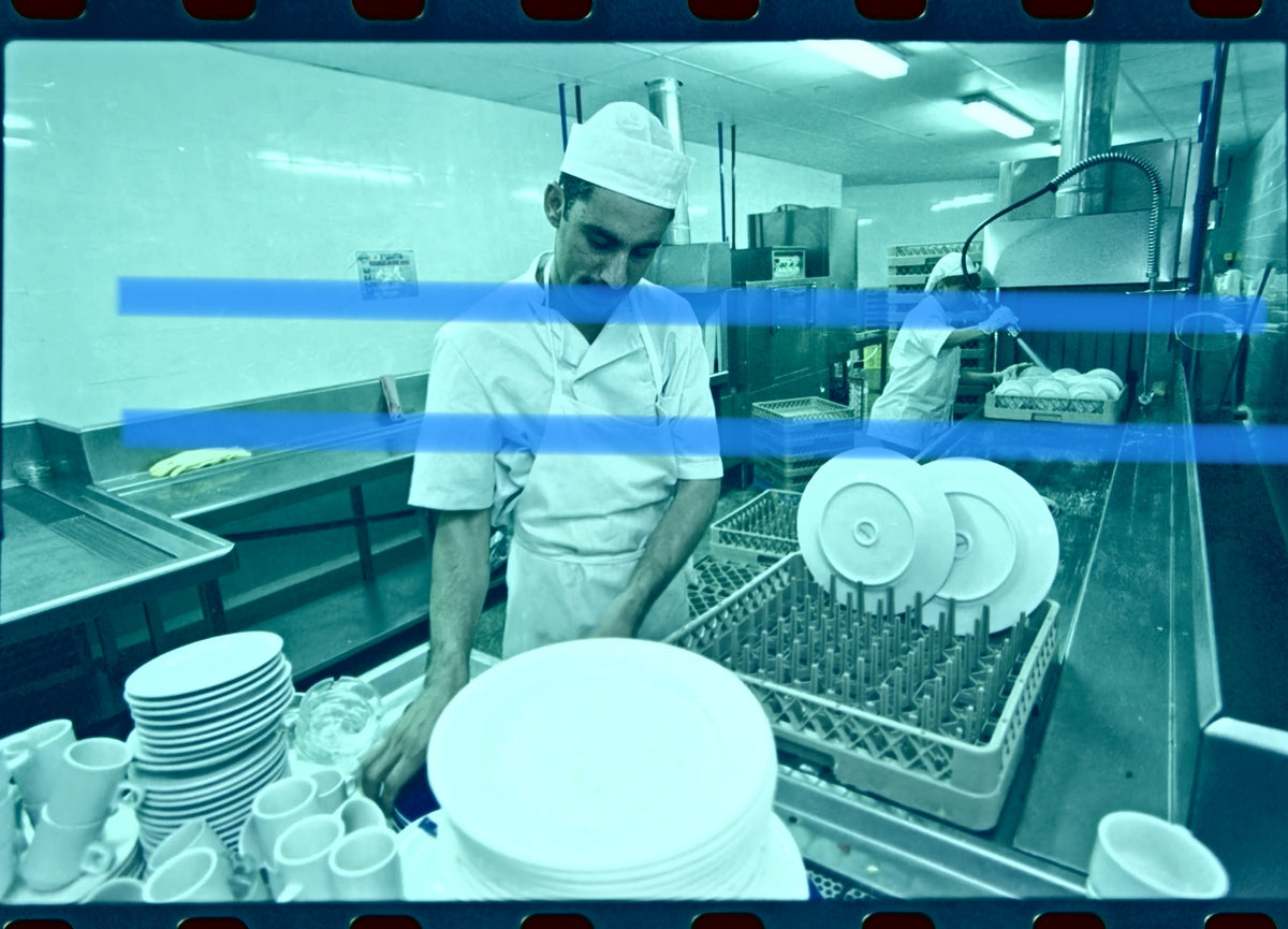 Original photographic negative Gran Hotel Bali kitchen opening Benidorm 2002 35mm film Rare