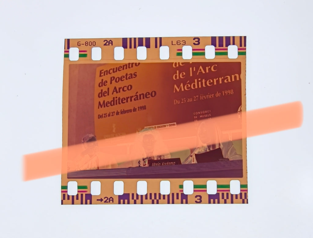 Original photographic negative María Kodama Meeting of Poets of the Mediterranean Arc Valencia 1998 35mm film Rare