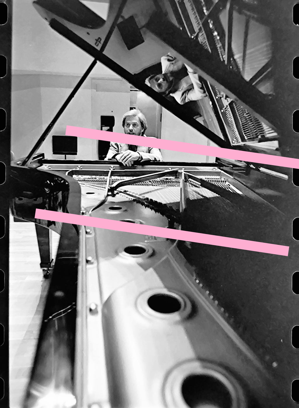 Negativo fotográfico original Krystian Zimerman pianista y director de orquesta polaco 35mm film Rare