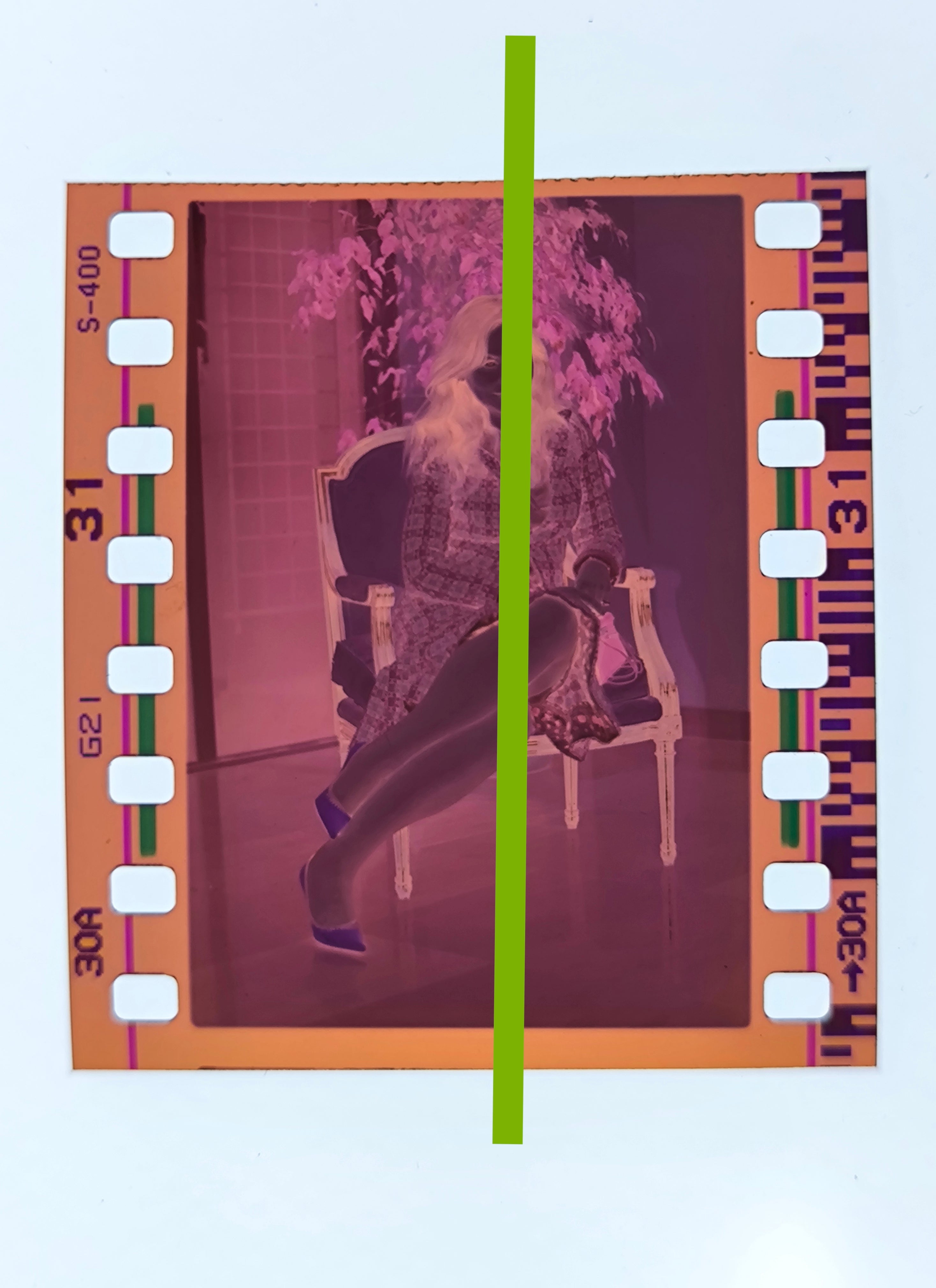 Negativo fotográfico original Ornella Muti actriz de cine italiana 35mm film Rare