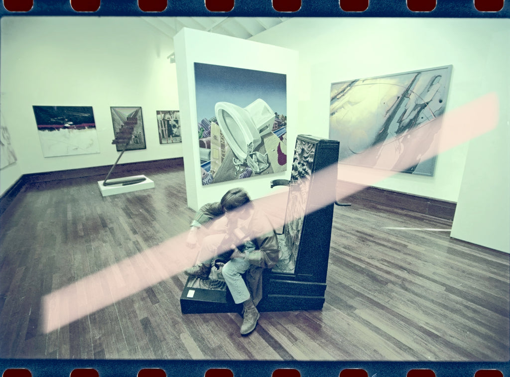 Originales Fotonegativ von Installationen und Malerei aus Hiroshima in der Schönen Künste Valencia 1998 35mm-Film Selten