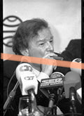 Original photographic negative Luis Antonio de Villena with cigar, jury Azorín Novel Award Alicante 1996 35mm film Rare