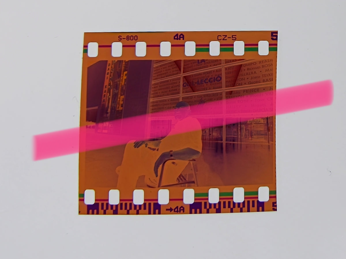 Negativo fotográfico original Jean Gobert Cézanne bisnieto del pintor Paul Cézanne IVAM Valencia 2002 35mm film Rare