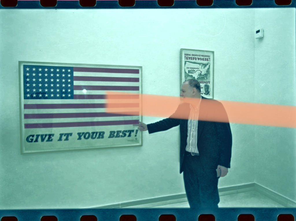 Original photographic negative Merrill C. Berman pointing out a work from his collection IVAM Valencia 1999 35mm film Rare