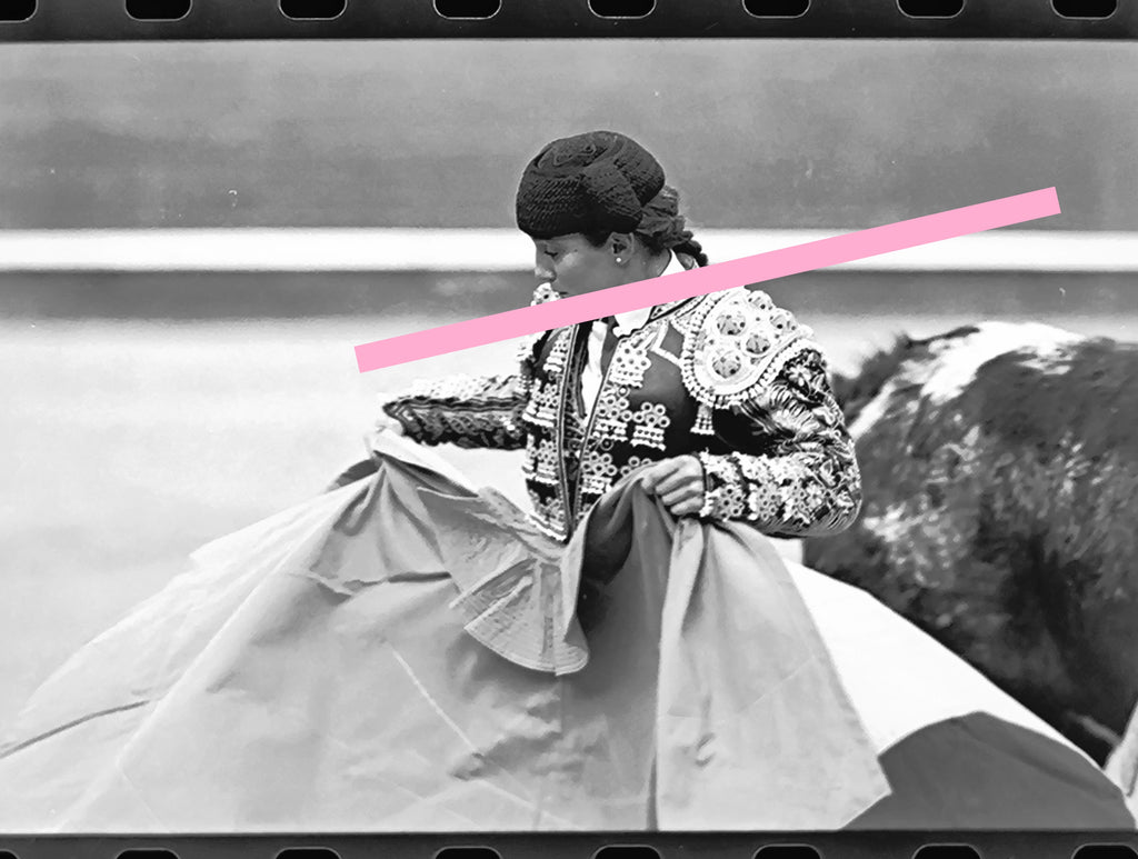 Negativo fotográfico original torero Cristina Sánchez 35mm film Rare
