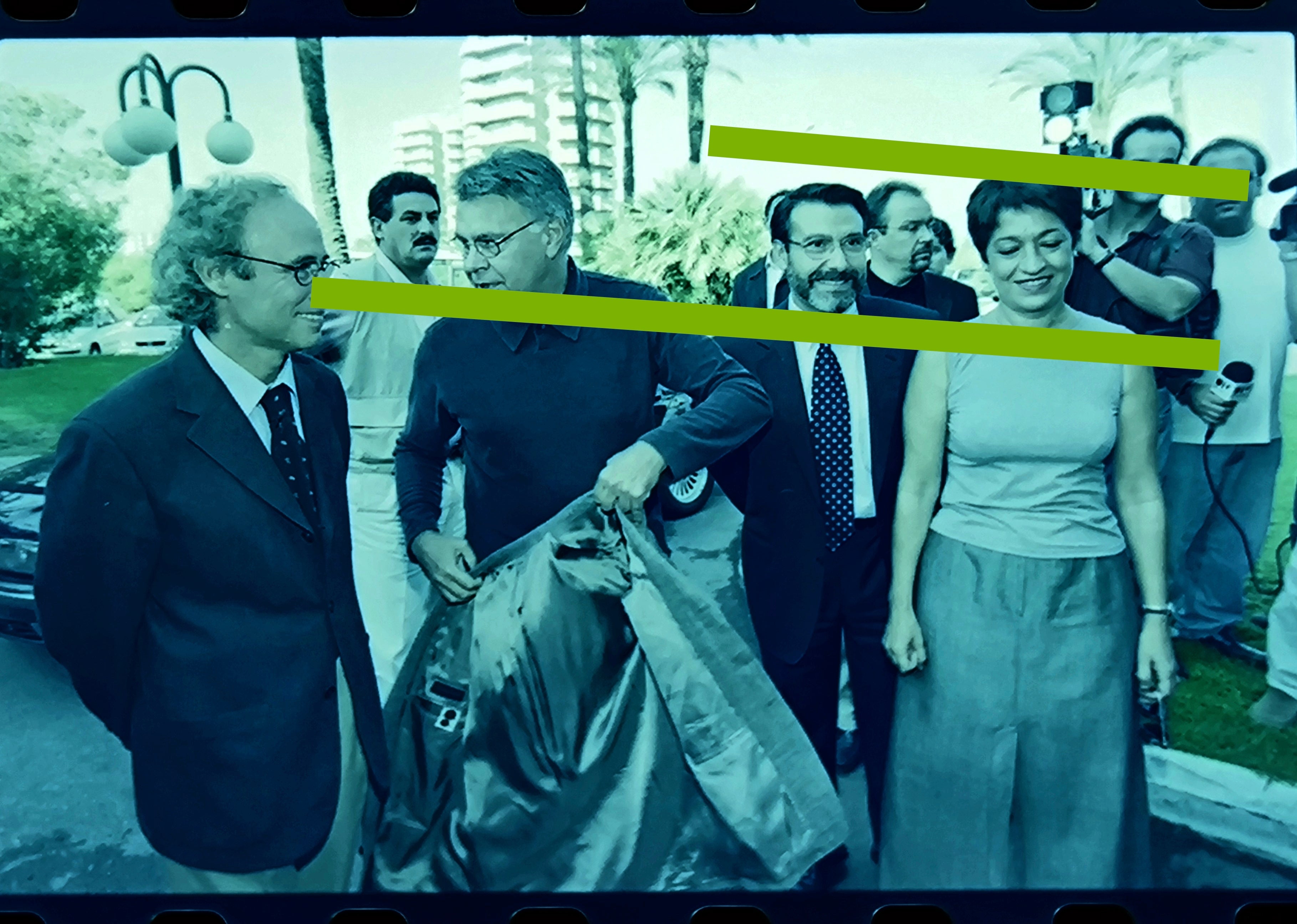 Negativo fotográfico original visita de Felipe González al Sidi Saler Valencia 35mm film Rare