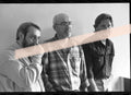 Original photographic negative of writers Víctor Batallé, Enric Marín, and Joan Manuel Tresserras, winners of the 1994 Premis Octubre in Valencia, 35mm film, Rare.
