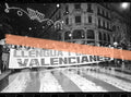 Negativo fotográfico original manifestación Llengua i Cultura Valencianes Valencia 1991 35mm film Rare