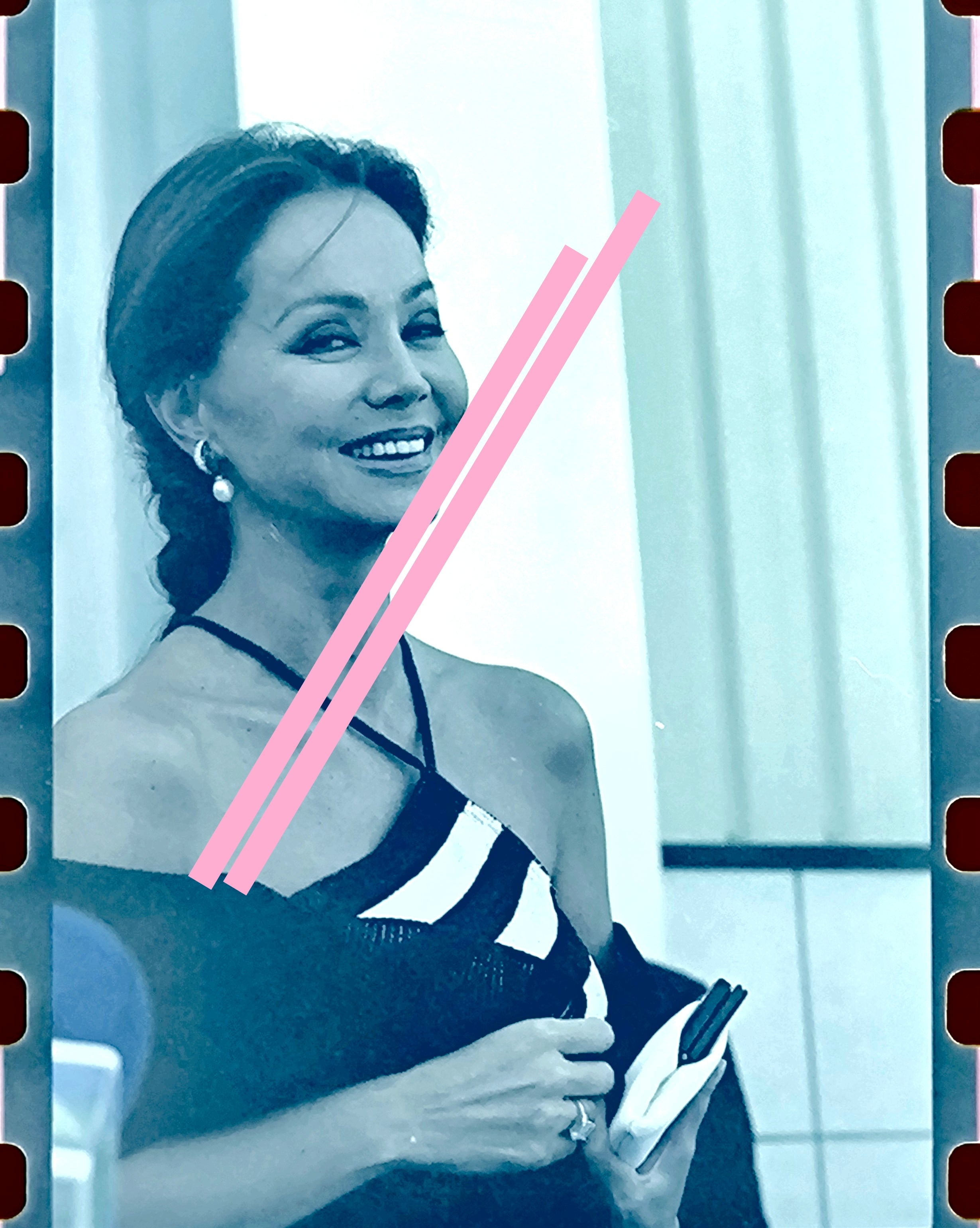 Negativo fotográfico original Isabel Preysler 35mm film Rare