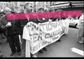 Original photographic negative of the "Women's Area" banner at a feminist demonstration, Valencia 1992, 35mm film, Rare
