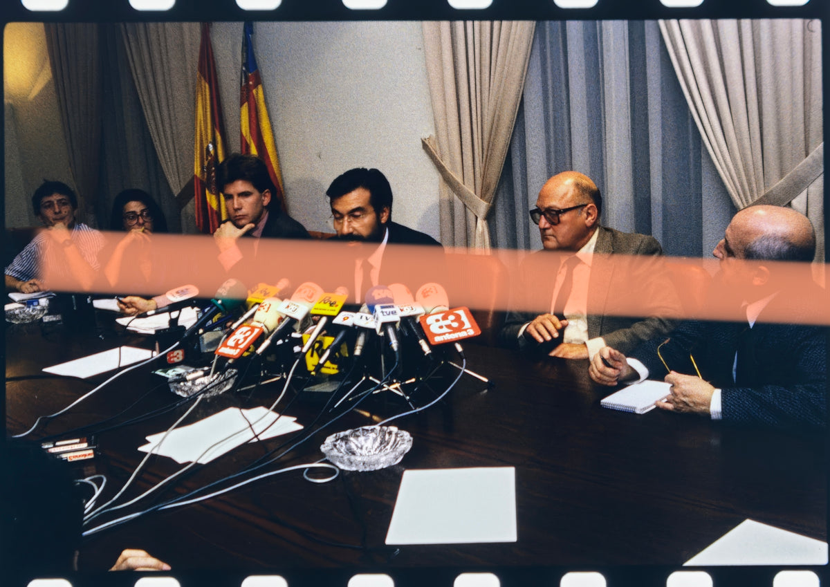 Diapositiva fotográfica original Antonio Asunción motín Fontcalent Alicante 1990 35mm Rare