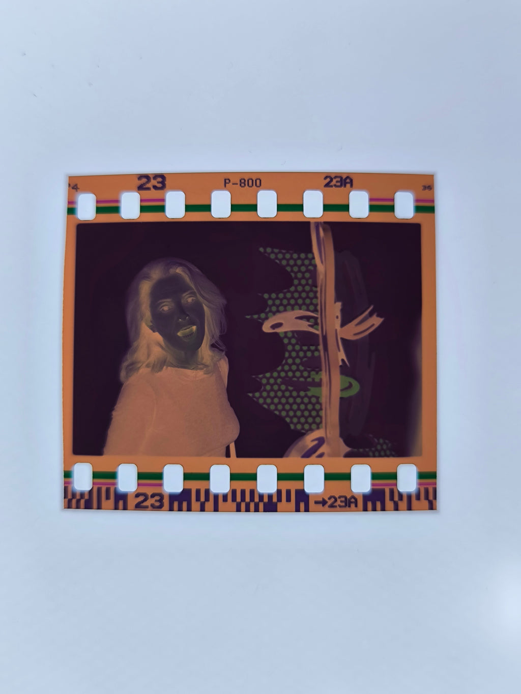 Negativo fotográfico original Viuda del artista Roy Lichtenstein, Dorothy Lichtenstein, 35mm film Rare