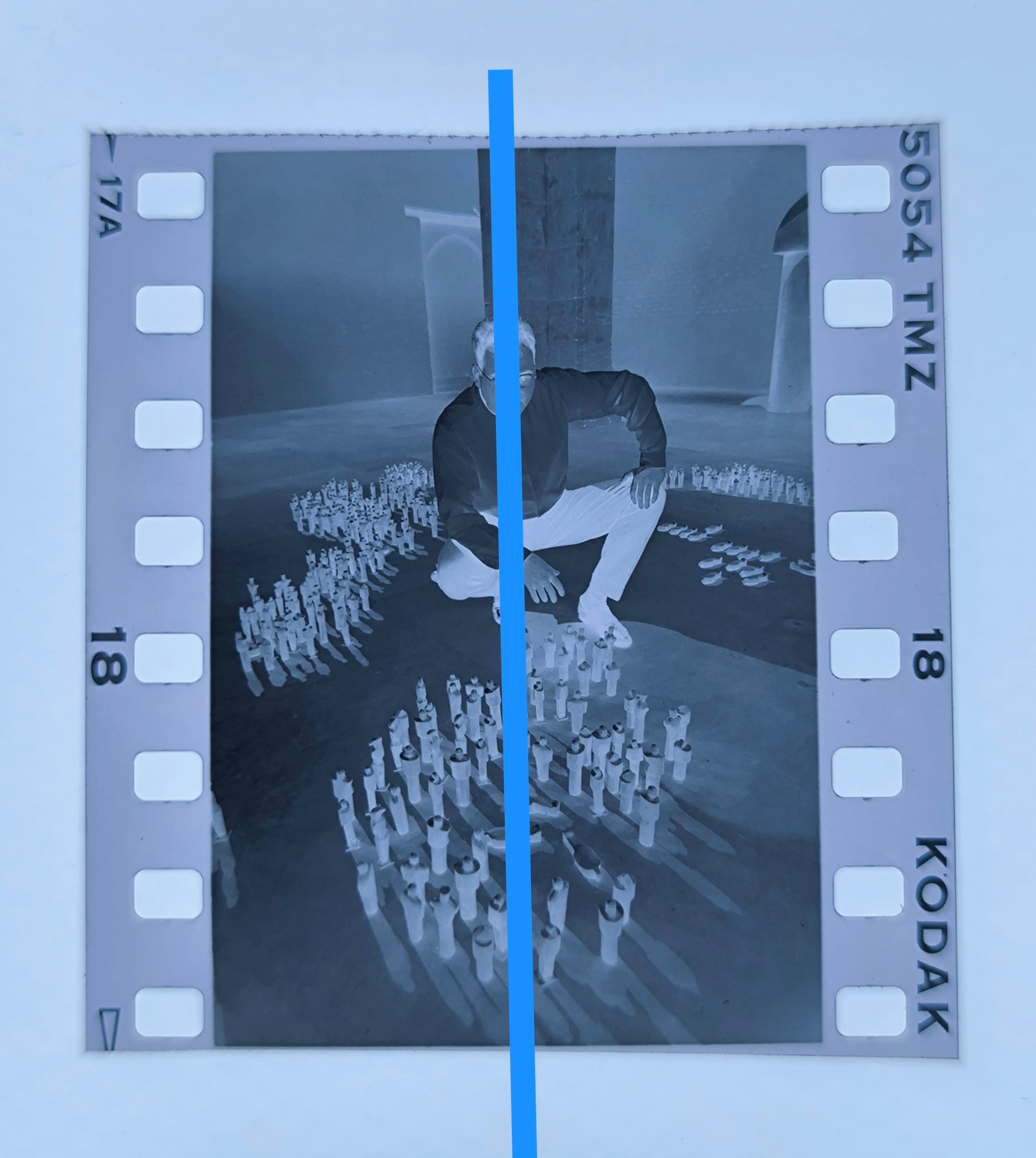 Originalfoto Miquel Navarro spanischer Maler und Bildhauer 35mm Film Selten