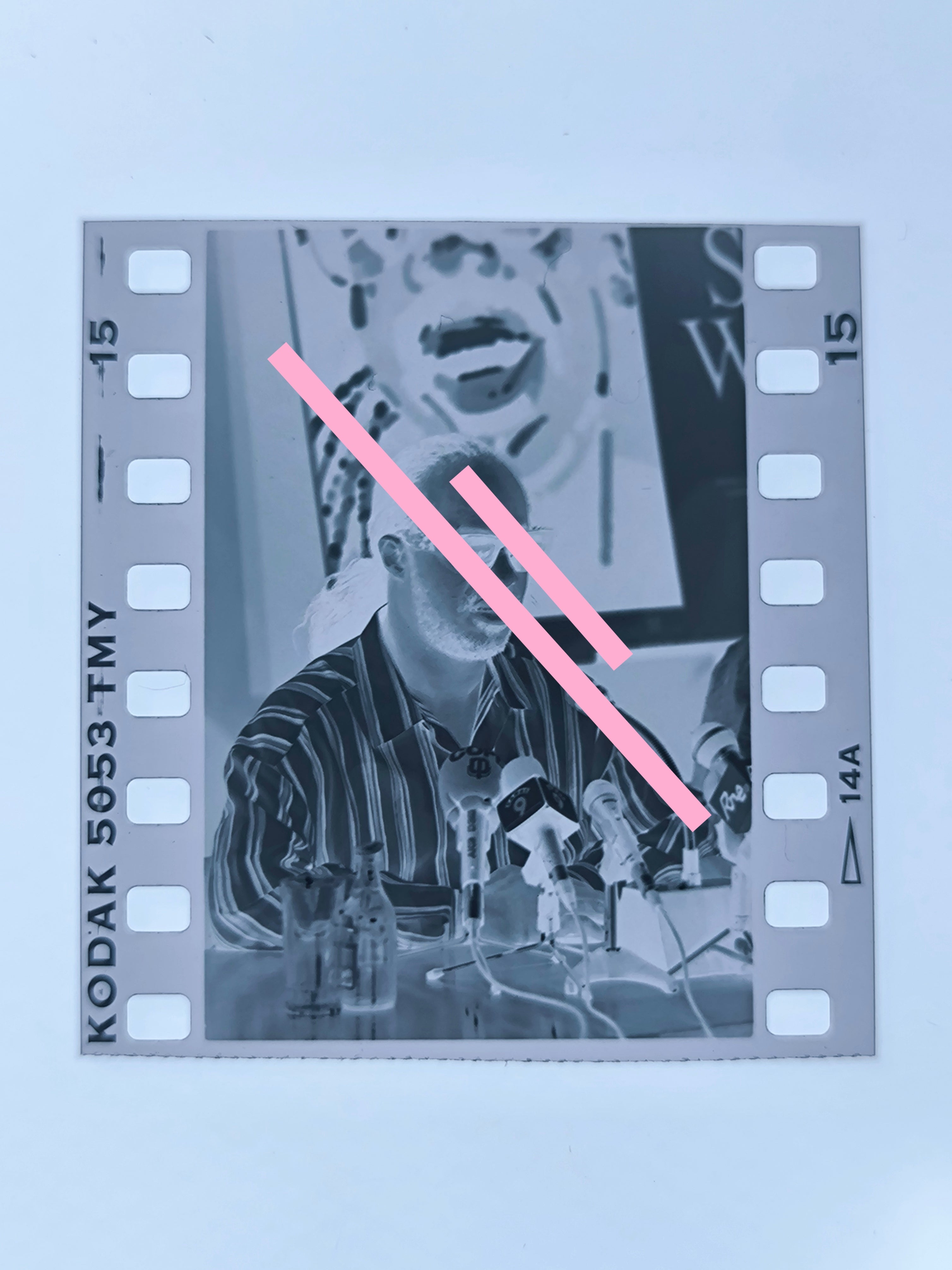 Negativo fotográfico original Stevie Wonder cantante músico 35mm film Rare