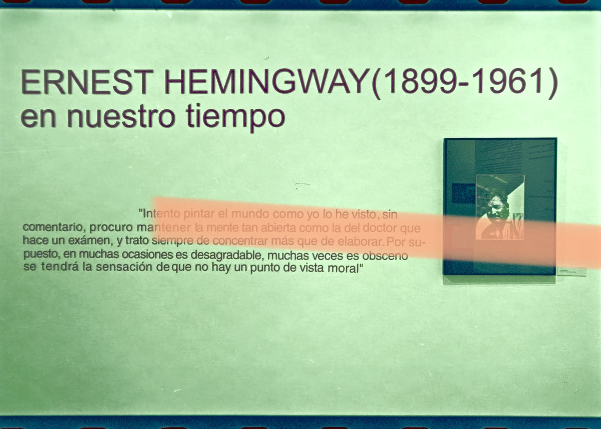 Originalfotonegativ Ernest Hemingway In unserer Zeit Valencia 1999 35mm Film Selten