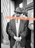 Originales Foto-Negativ Enric Valor Schriftsteller mit Hut und Stock Valencia 1995 35mm Film Selten