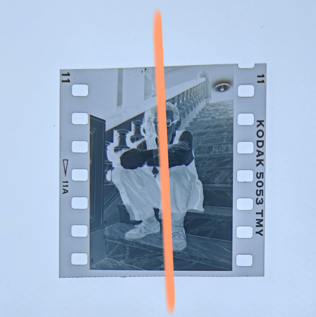 Original photographic negative Youssef Chahine sitting Valencia 1992 35mm film Rare