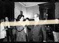Original photographic negative of Rita Barberá and Vicente González Lizondo toasting face-to-face at the Valencia Mayor's Office 1991 35mm film Rare