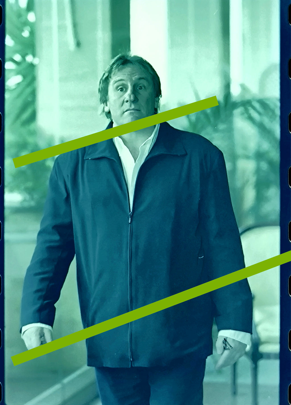 Originales Fotonegativ Gérard Depardieu französischer Filmschauspieler 35mm Film Rar