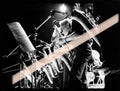 Original photographic negative of the Dizzy Gillespie 70th Anniversary Big Band saxophone section, Valencia 1987, 35mm film, Rare