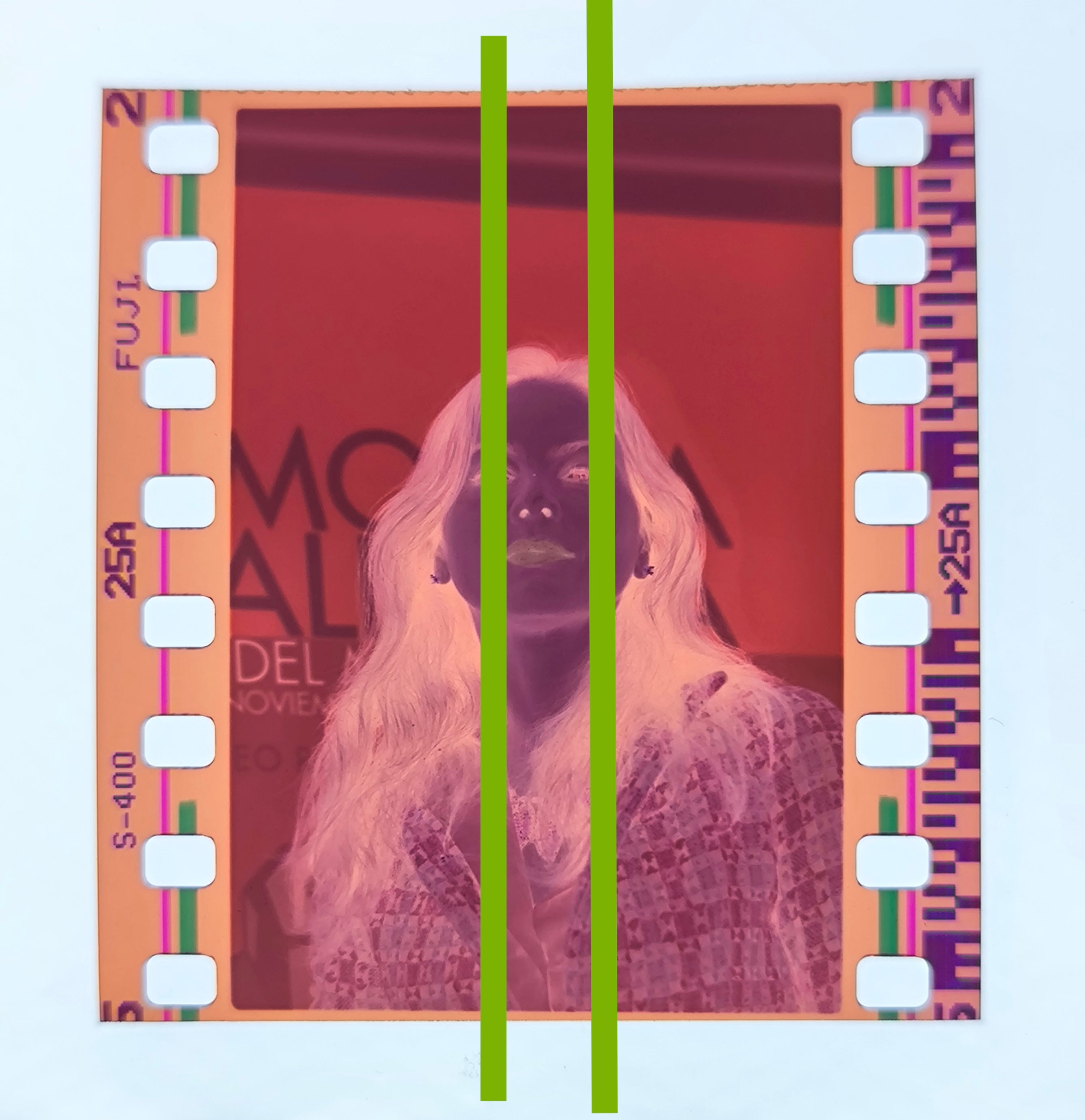 Negativo fotográfico original Ornella Muti actriz de cine italiana 35mm film Rare