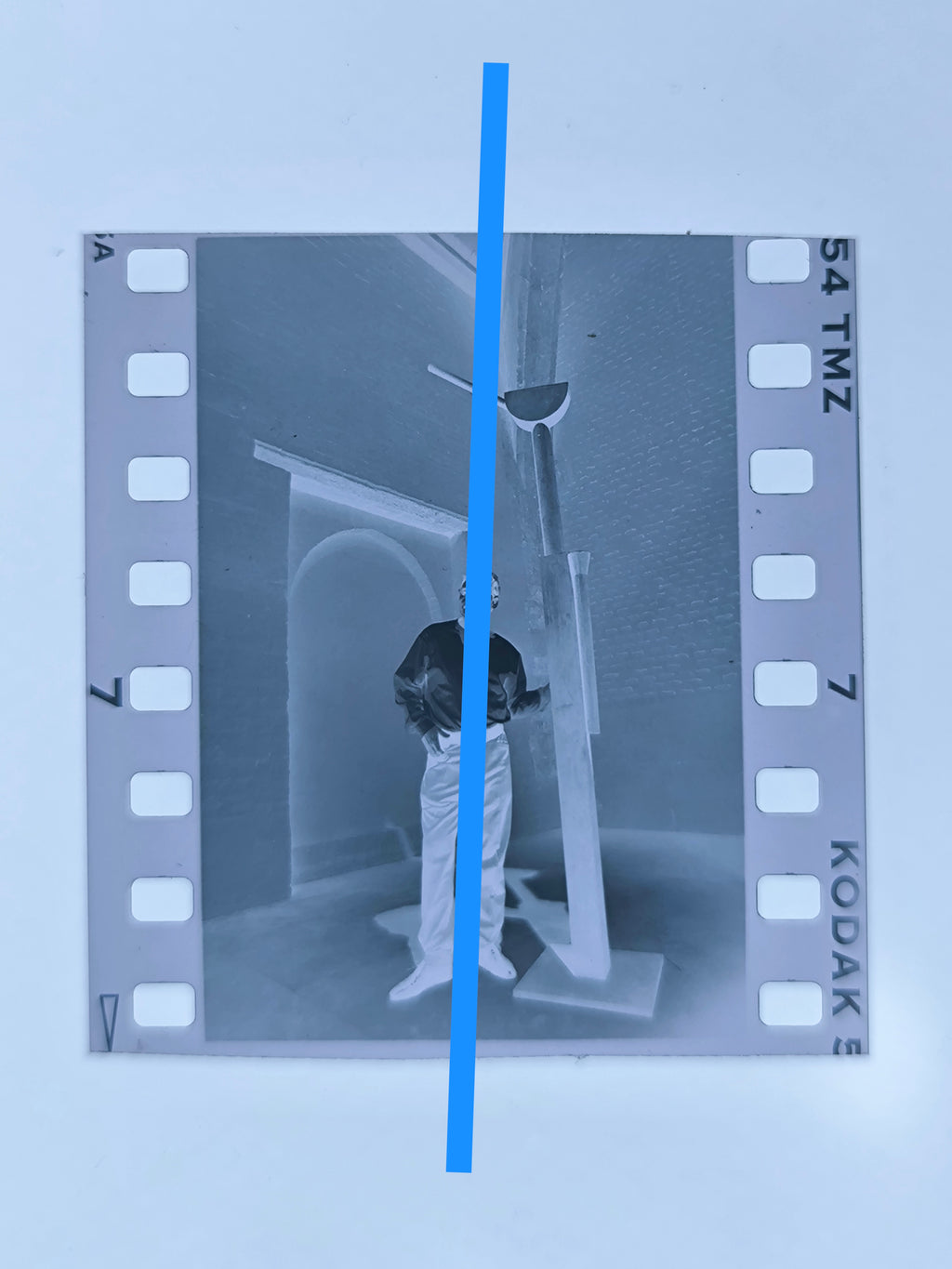 Original photographic negative Miquel Navarro Spanish painter and sculptor 35mm film Rare