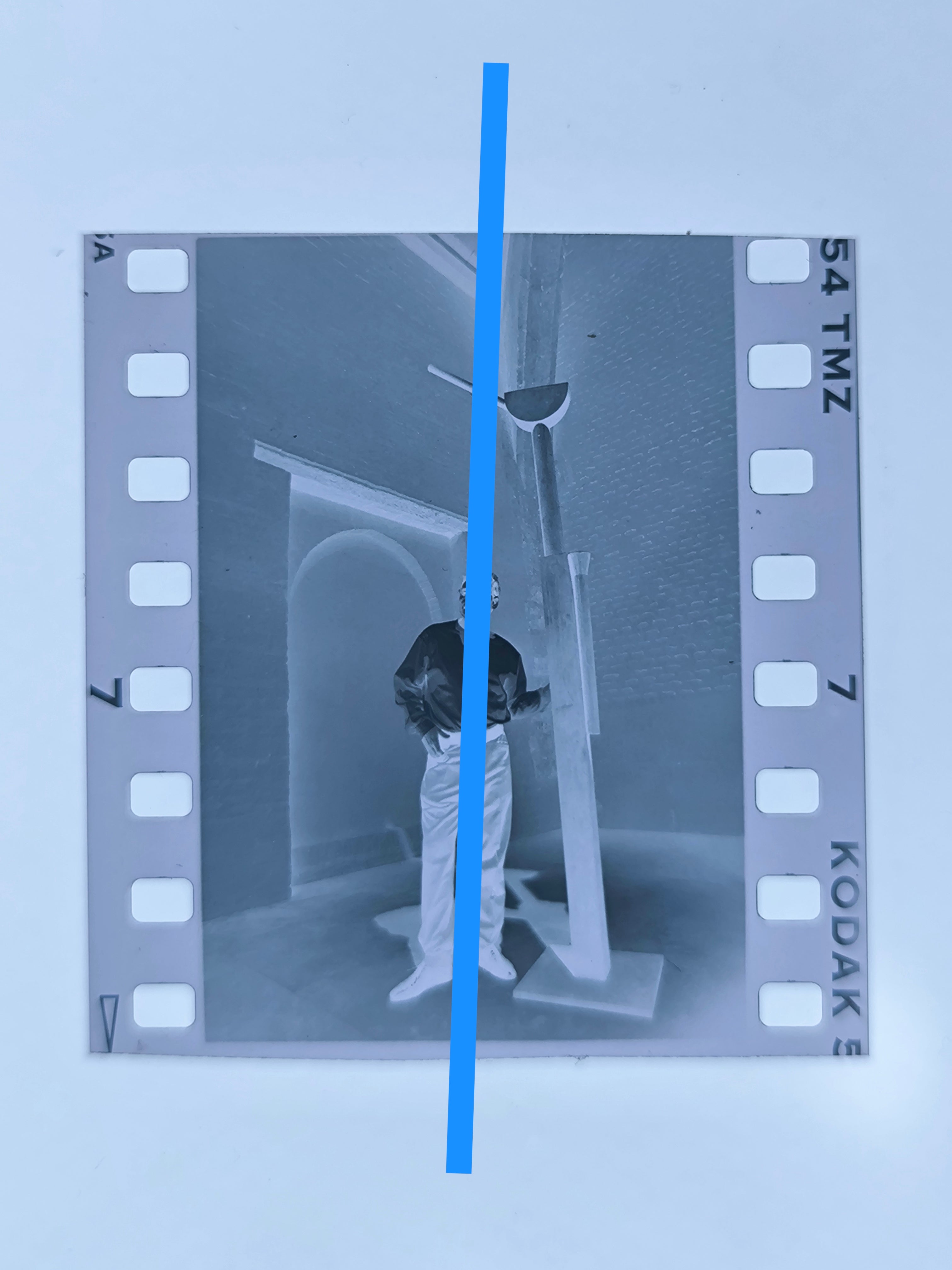 Original photographic negative Miquel Navarro Spanish painter and sculptor 35mm film Rare