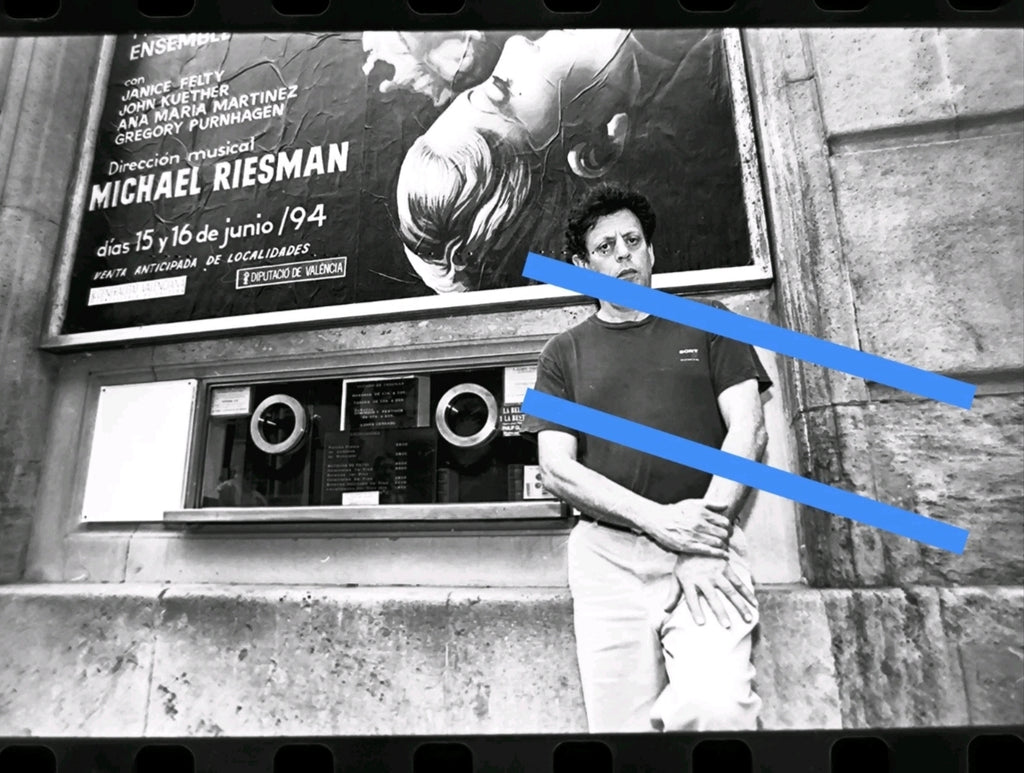 Negativo original Philip Glass compositor minimalista músico  35mm film Rare