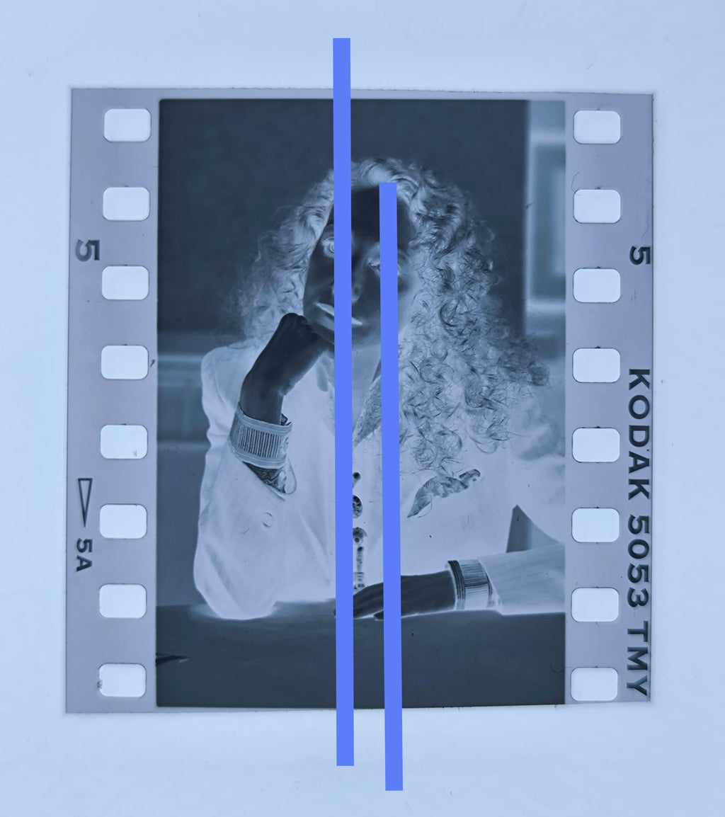 Negativo fotográfico original Marisa Berenson actriz de cine y modelo estadounidense 35mm film Rare