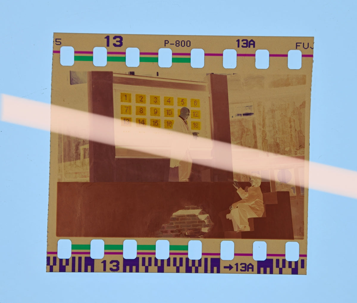 Original photographic negative, Infinites theater play by mathematician John D. Barrow, Nave Puerto de Sagunto 2002, 35mm film, Rare