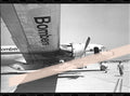 Negativo fotográfico original Conair DC-6B/AT Tanker 43 bajo el ala Bombers avión contraincendios Valencia 1994 35mm film Rare