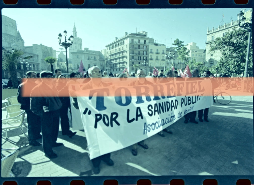 Originales Foto-Negativ Nachbarschaftsverein Torrefiel öffentliche Gesundheit Valencia 1999 35mm Film Selten