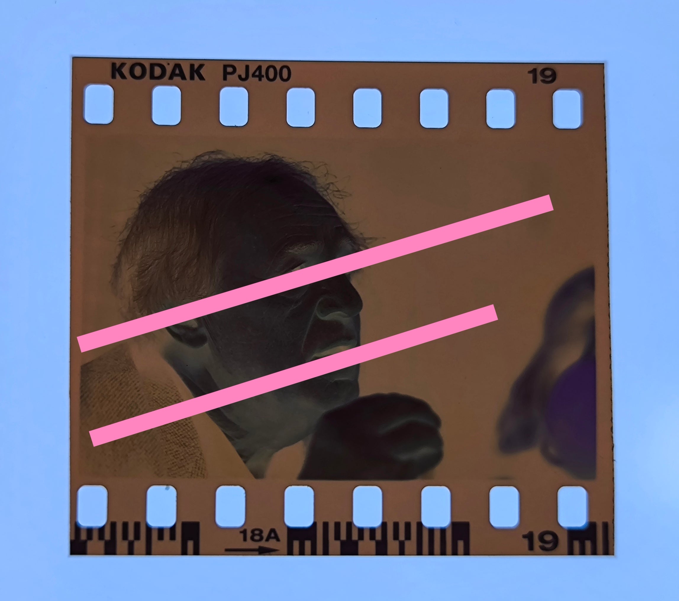 Originales Foto-Negativ Pierre Boulez französischer Komponist und Dirigent 35mm Film Rarität