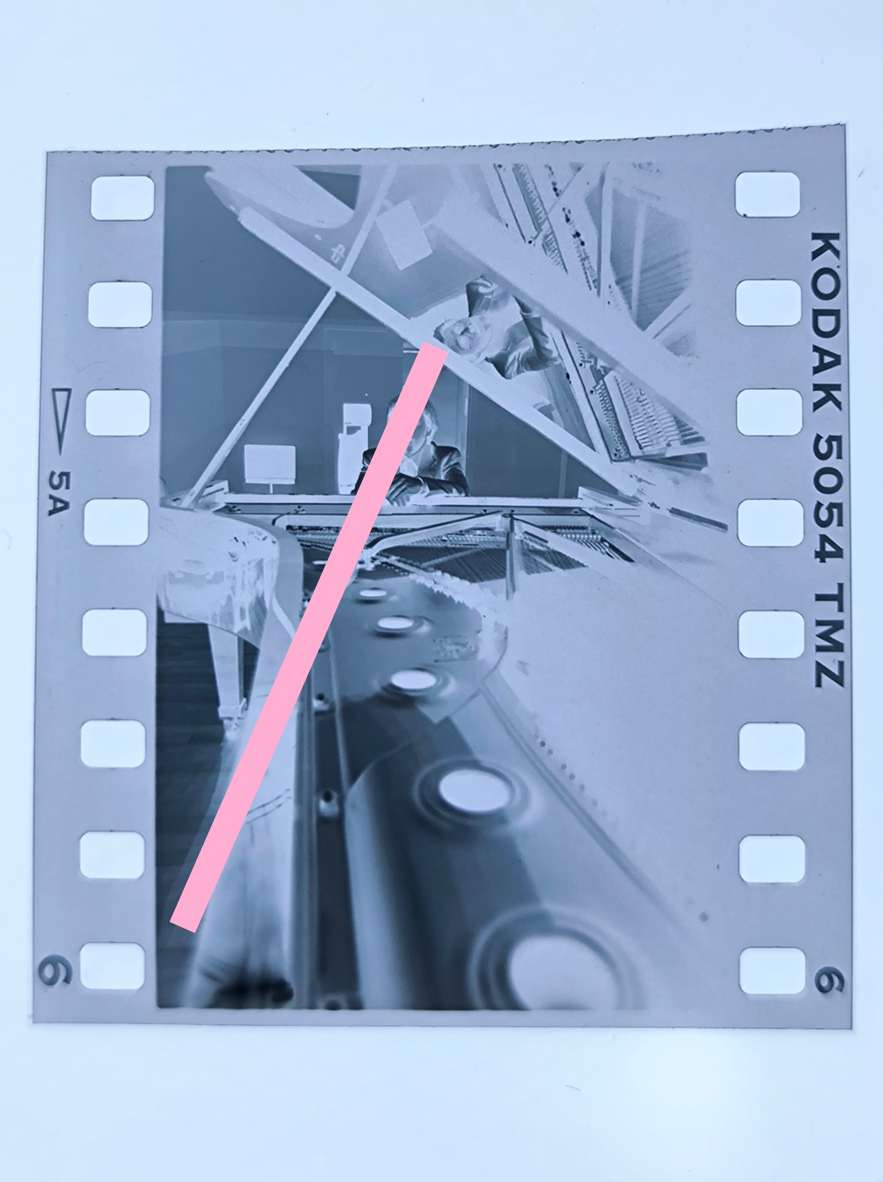 Negativo fotográfico original Krystian Zimerman pianista y director de orquesta polaco 35mm film Rare