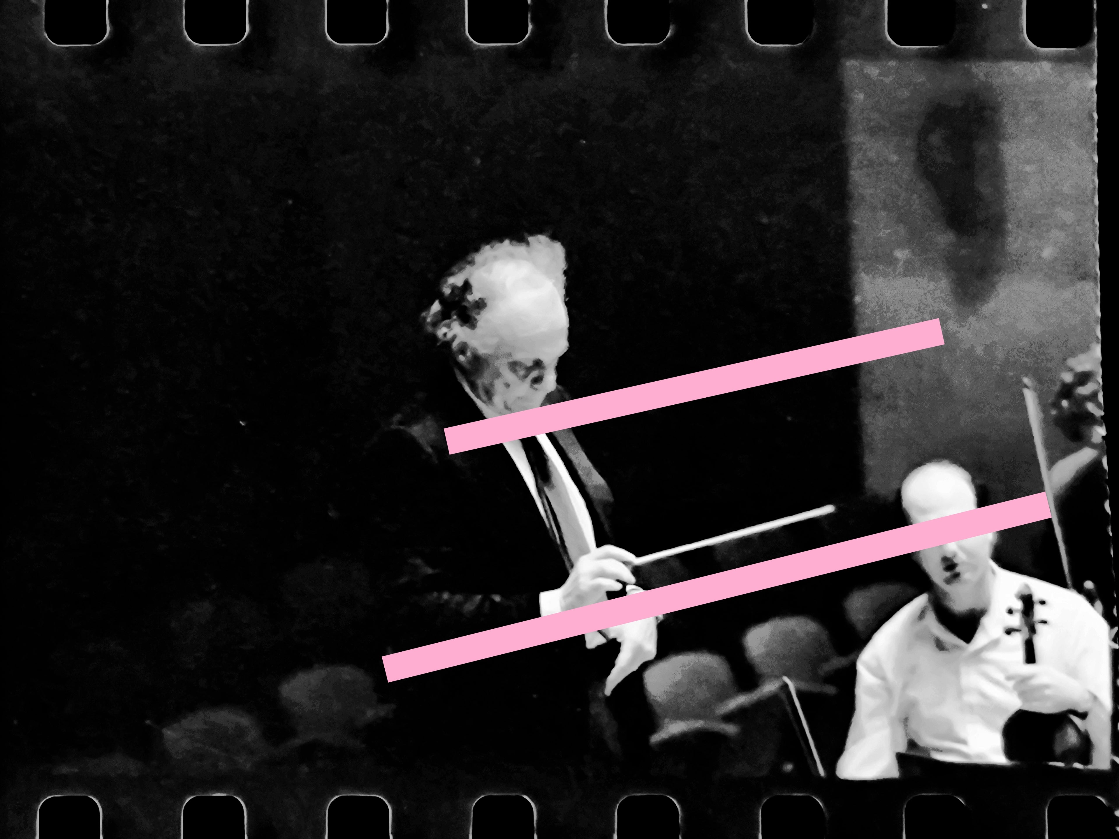 Negativo fotográfico original Lorin Maazel director de orquesta violinista y compositor 35mm film Rare