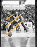 Negativo fotográfico original Magic Johnson NBA Valencia 1991 35mm film Rare