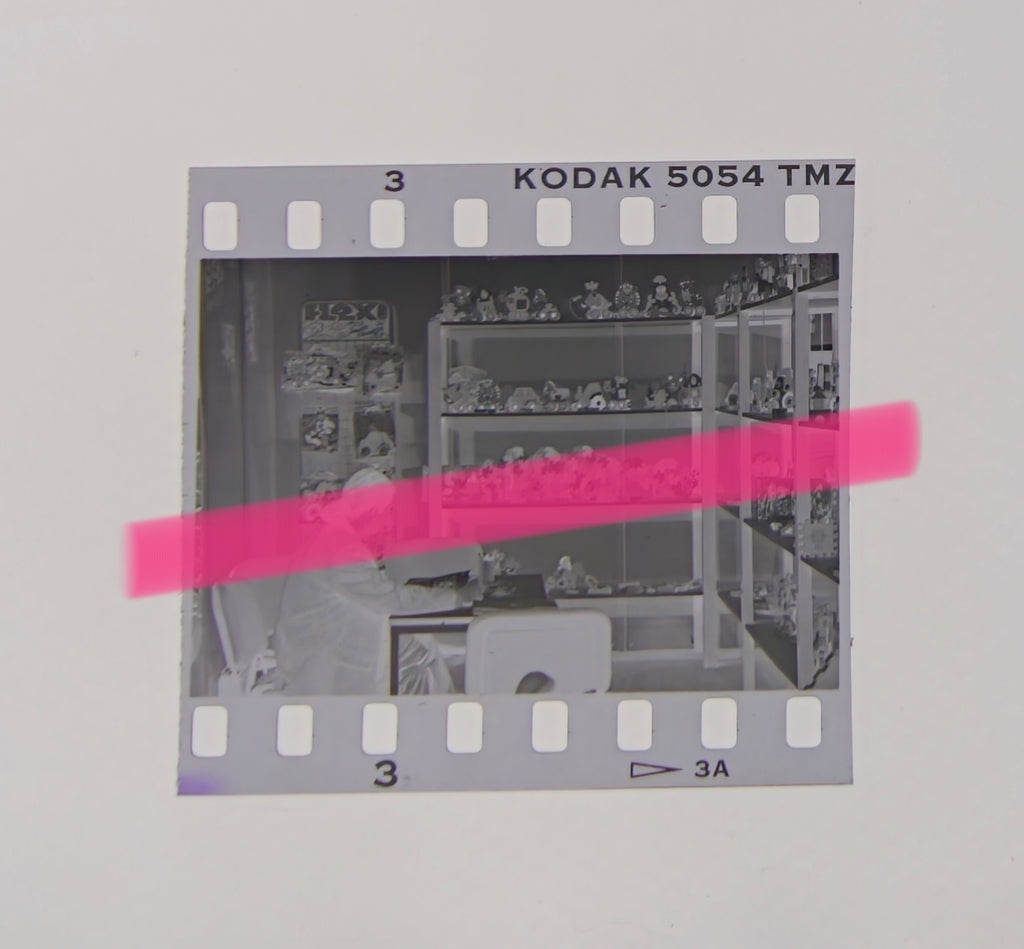 Originales Fotonegativ von pädagogischem Holzspielzeug, ausgestellt auf der Internationalen Spielwarenmesse Valencia 1996, 35-mm-Film, selten.