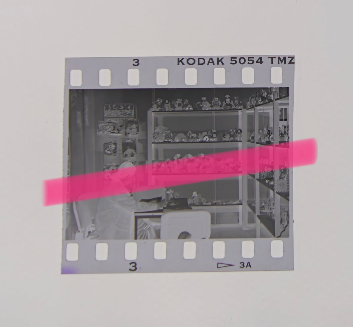 Originales Fotonegativ von pädagogischem Holzspielzeug, ausgestellt auf der Internationalen Spielwarenmesse Valencia 1996, 35-mm-Film, selten.