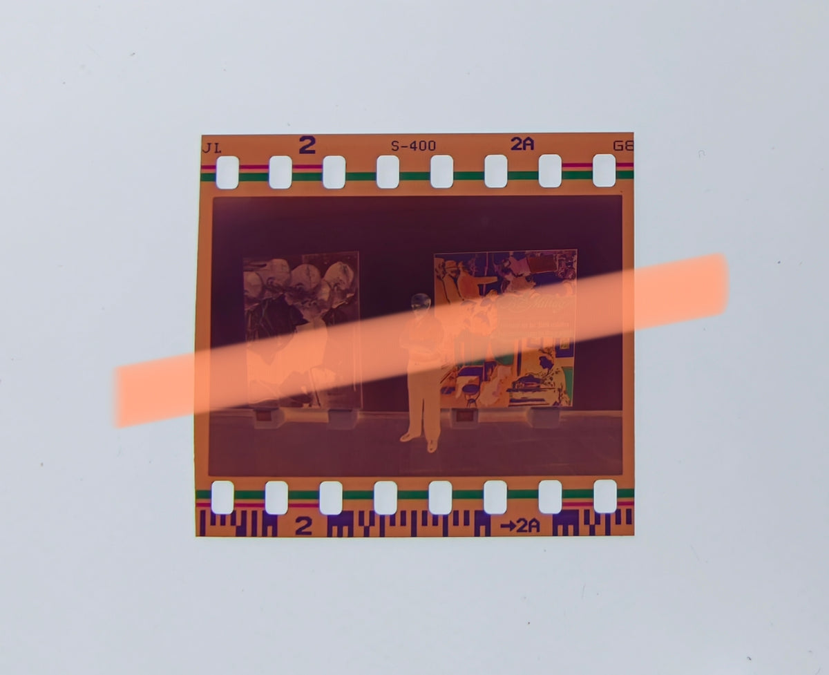 Original photographic negative Jesús Martínez Guerricabeitia with work by Giangiacomo Spadari Valencia 1999 35mm film Rare