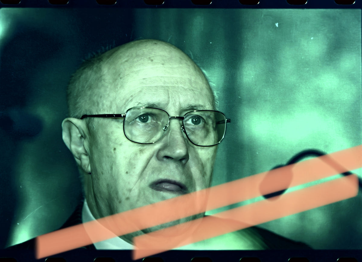Negativo fotográfico original Mstislav Rostropóvich violonchelista y director de orquesta primer plano Romeo y Julieta Valencia 2002 35mm film Rare