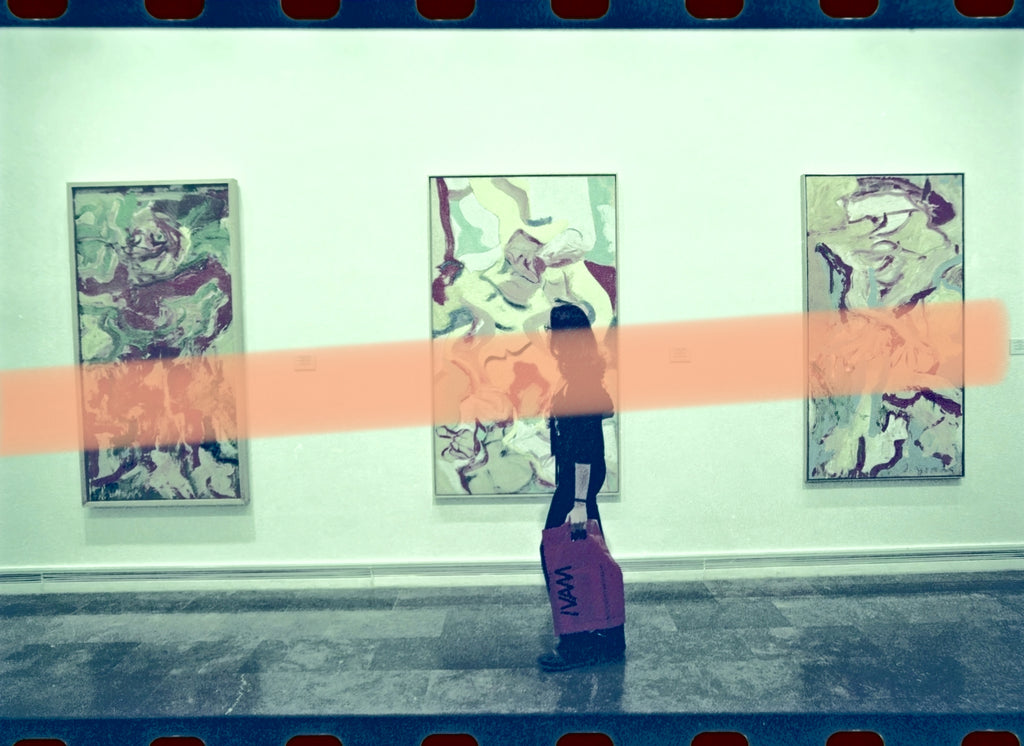 Negativo fotográfico original Willem de Kooning obras verticales IVAM Valencia 2001 35mm film Rare