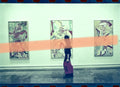 Negativo fotográfico original Willem de Kooning obras verticales IVAM Valencia 2001 35mm film Rare