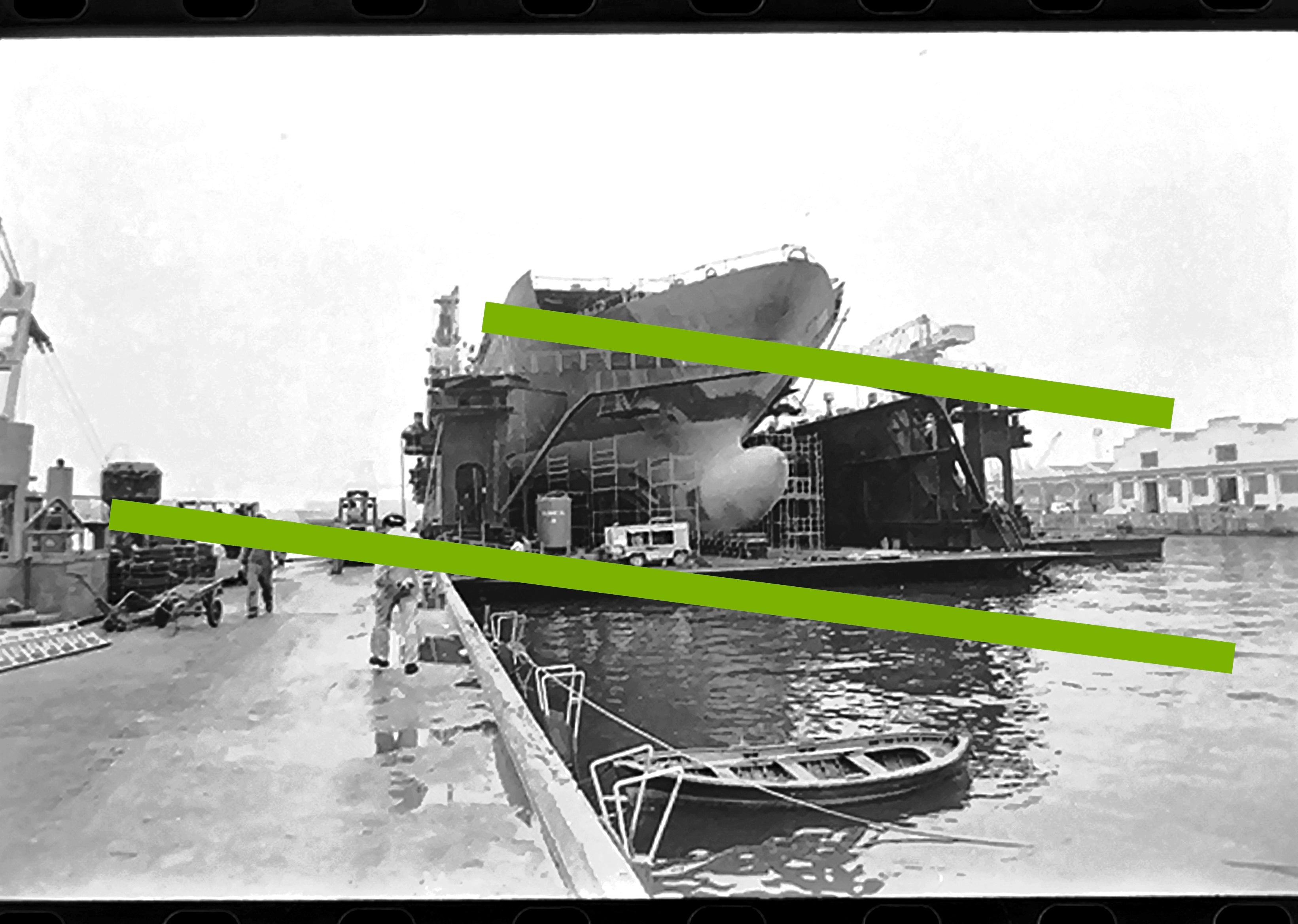 Original-Fotonegativ Unión naval de Levante Smart Ships 35mm Film Selten