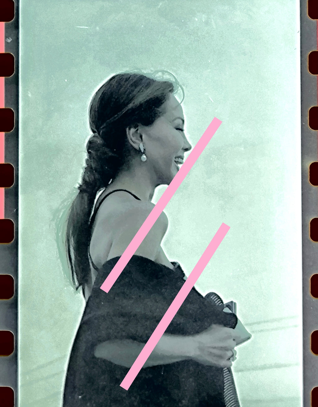 Negativo fotográfico original Isabel Preysler 35mm film Rare