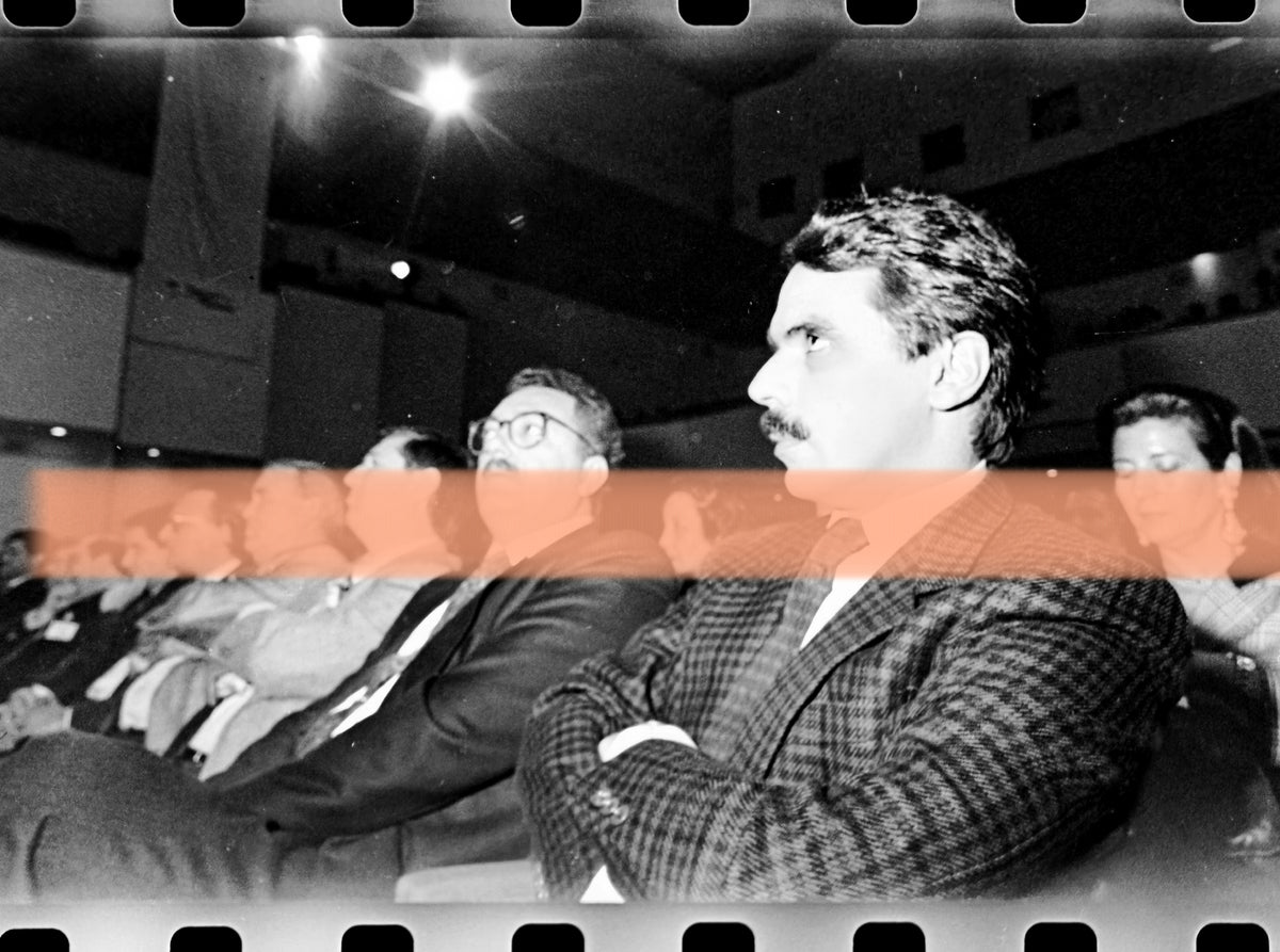 Original-Foto-Negativ José María Aznar Valencia spanische Politik 35mm Film Selten