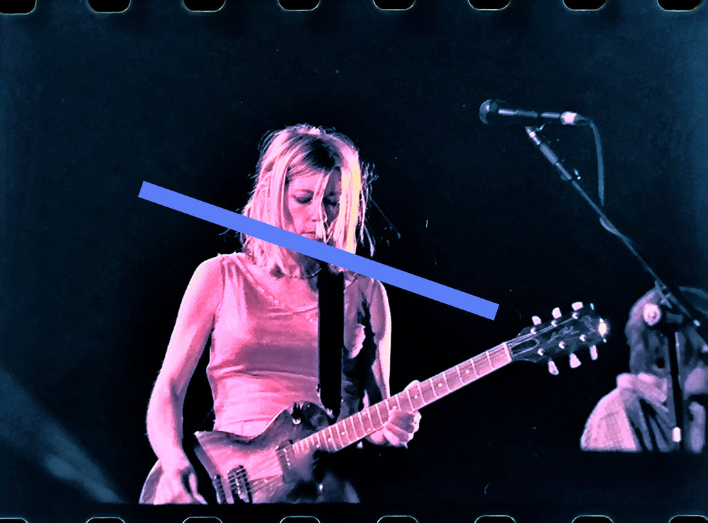 Negativo fotográfico original Sonic Youth Kim Gordon en directo FIB Benicàssim 1998 35mm film Rare