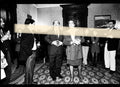Originales Fotonegativ von Rita Barberá und Vicente González Lizondo zusammen unter den Anwesenden im Rathaus von Valencia 1991 35mm Film Selten