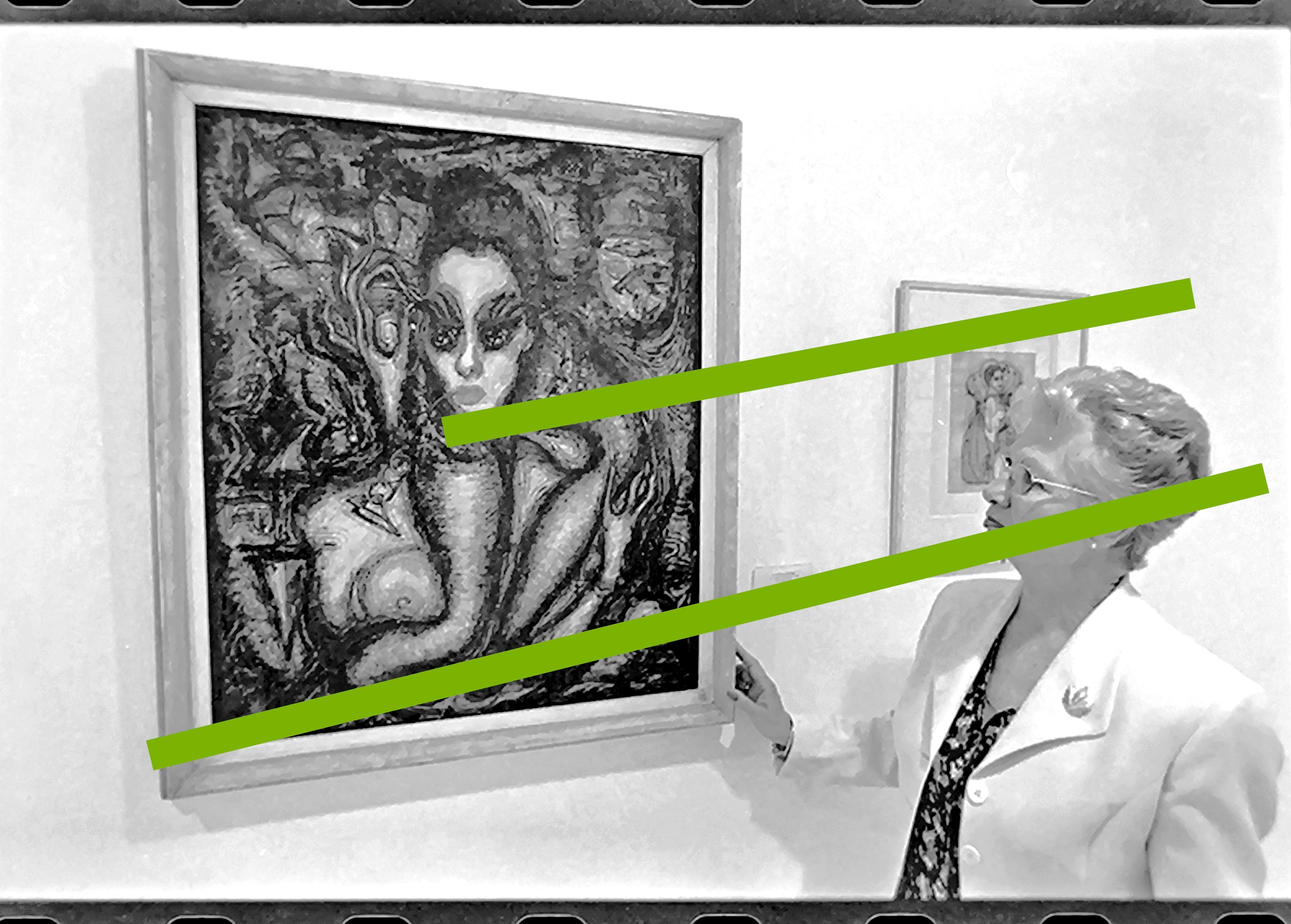 Original photographic negative Françoise Molinier daughter of French painter and photographer Pierre Molinier, 35mm film Rare